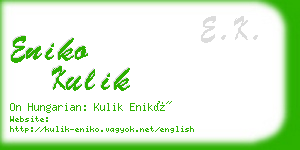 eniko kulik business card